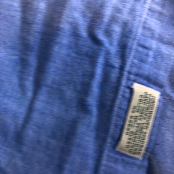 Gitman Bros Shirt Mens Extra Large Blue Chambray Made USA Button Indian Madras - Picture 7 of 10